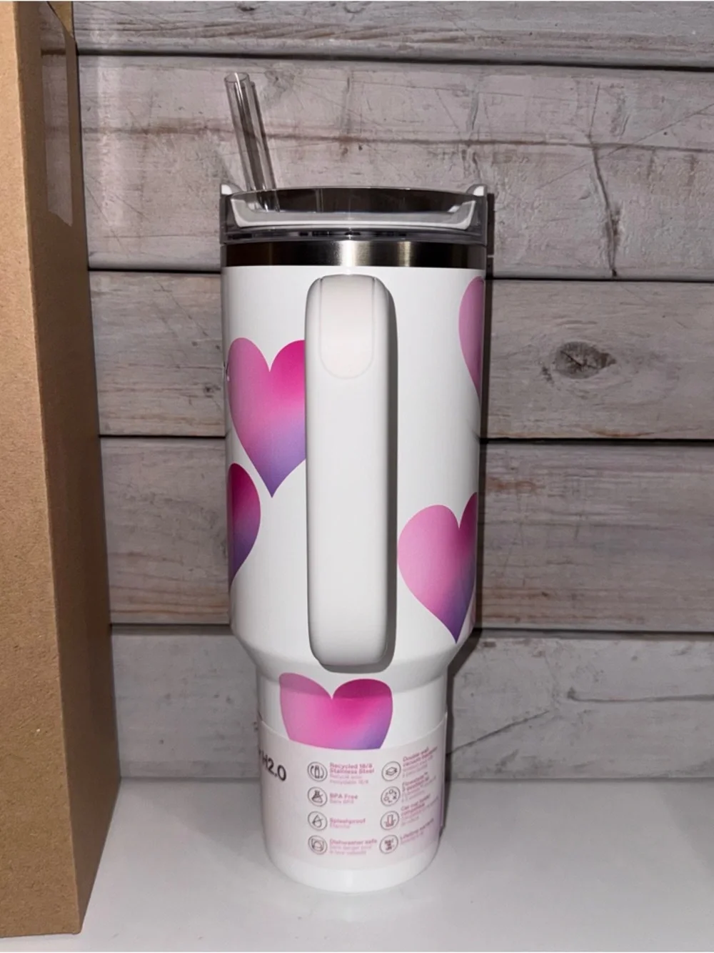 Stanley x Target 40oz Quencher - Frost Heart Gradient - Valentines NWT Release - Picture 2 of 8